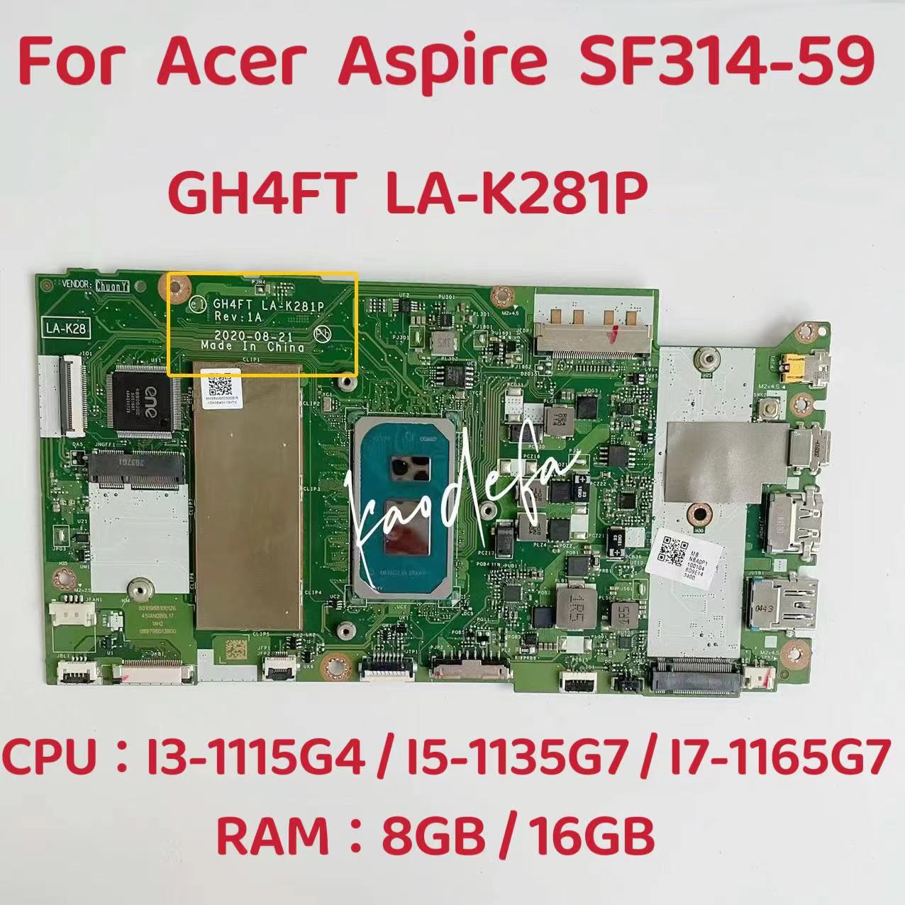 Laptop Motherboard  For Acer A - Ddr4 8Gb review and price