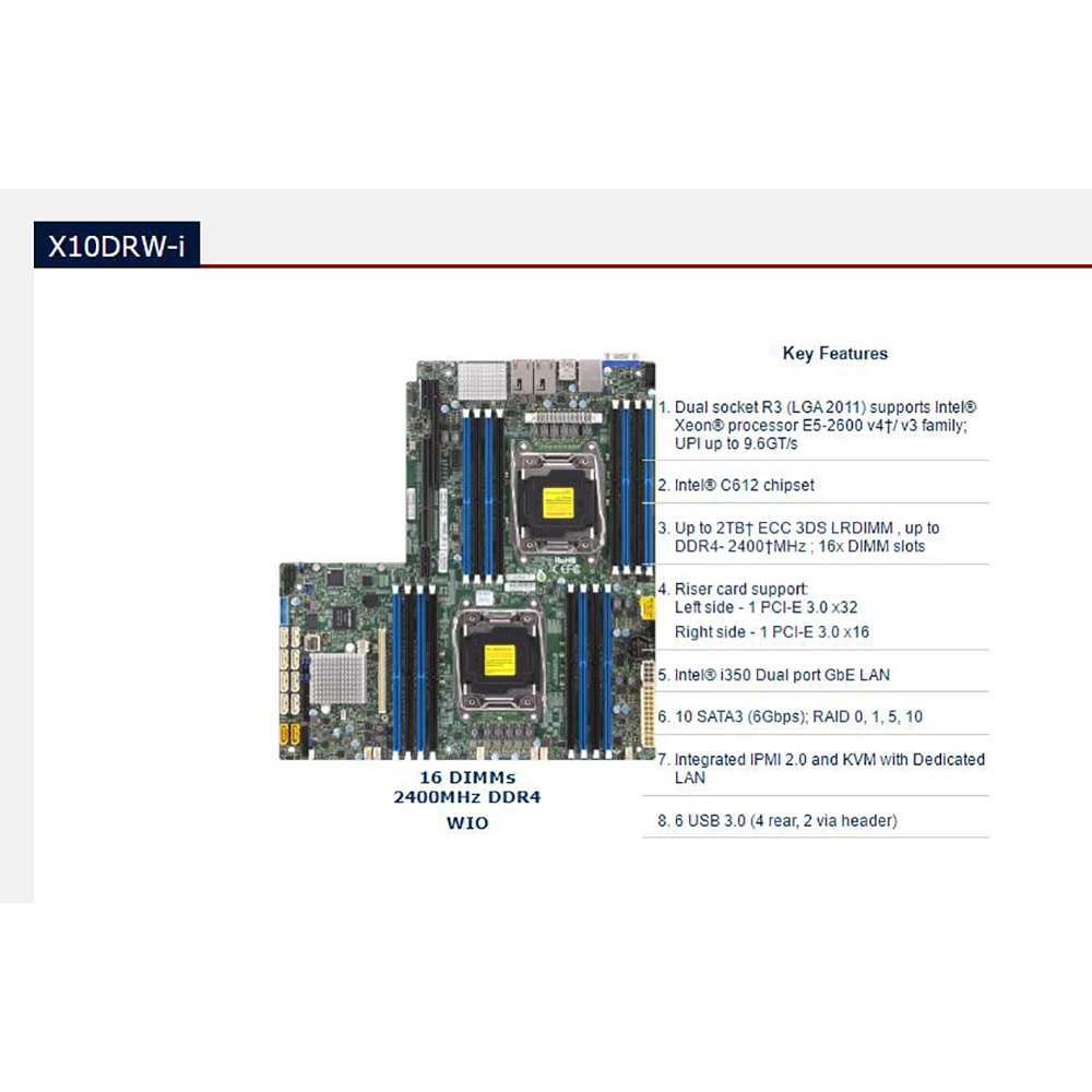 Board C612 2011 E5-2600 16 DIM - Ddr4 2400Mhz review and price